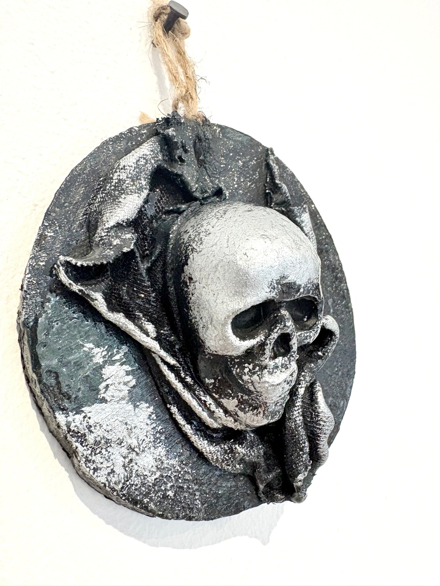 Skull - Hanging Charms - Original Recycled Art