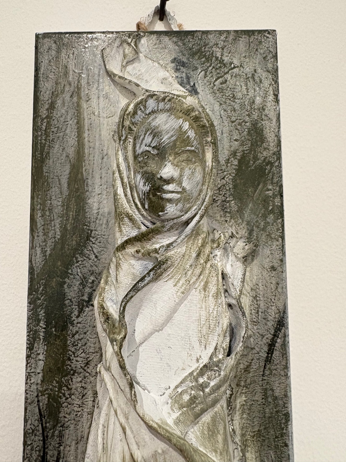 Imbolc Brighid Goddess Wall Relief 2 - Original Recycled Art