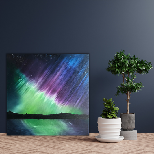 Aurora IV - Mini Painting on Easel Stand – Claire Valentine Artist