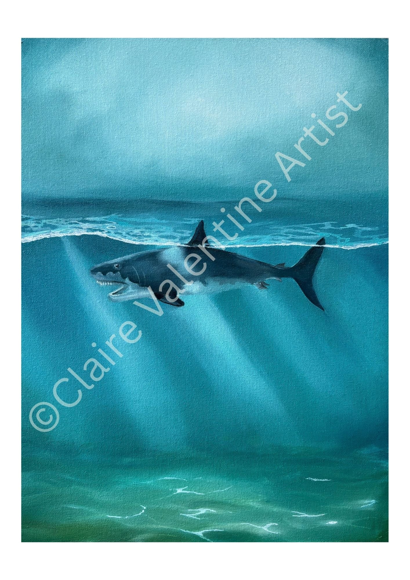 Grandfather Shark Original Oil