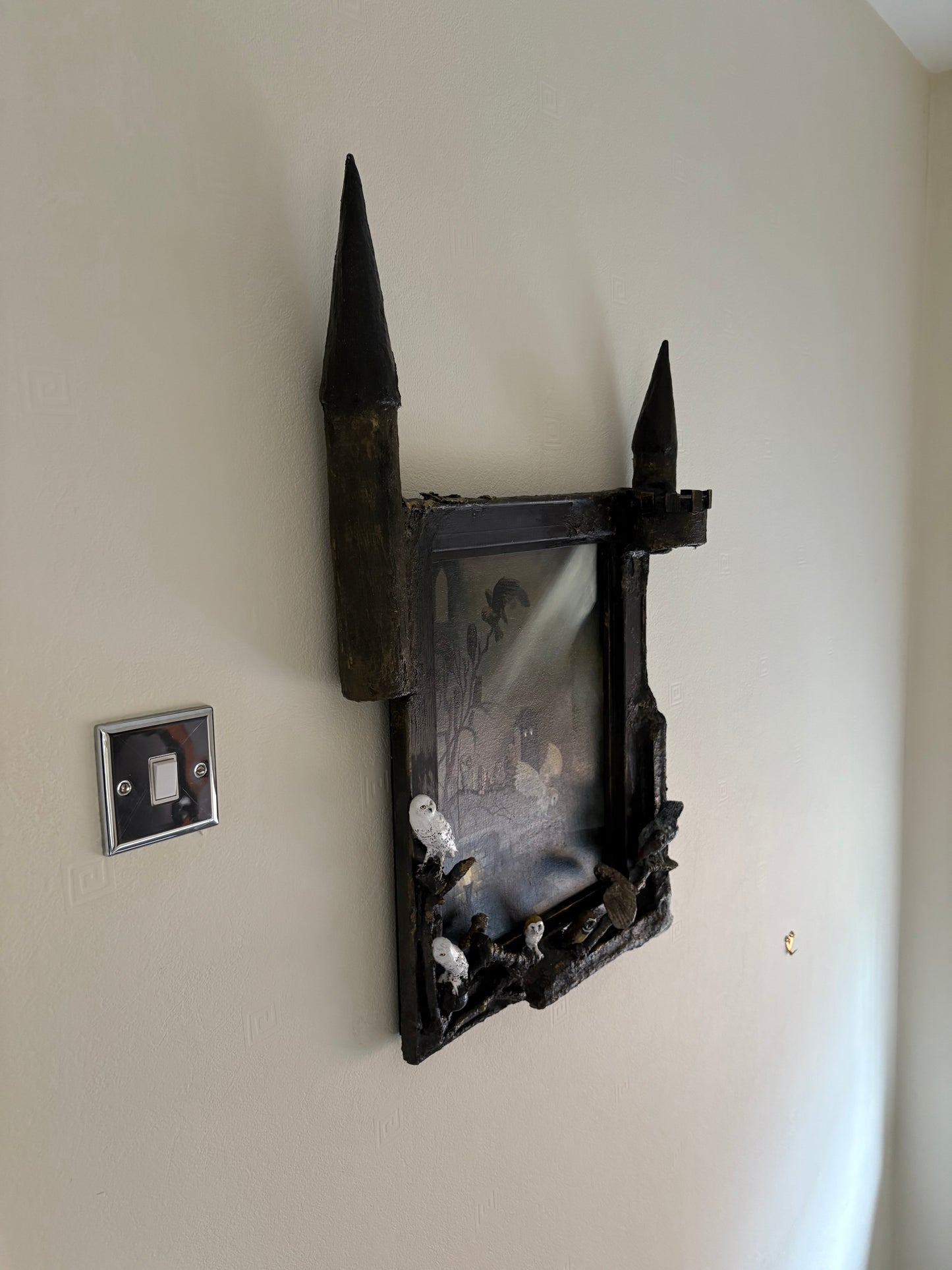 The Owlery Sculpture Frame and Painting