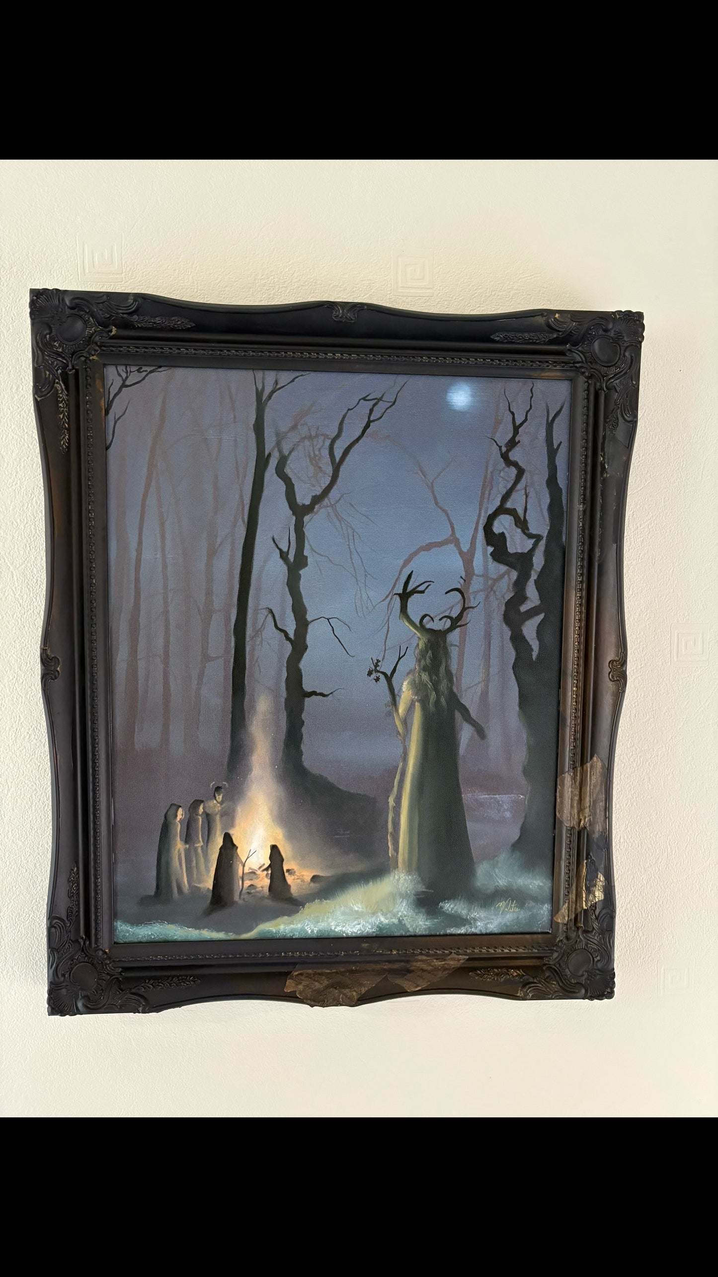 The Holly King - Hand Embellished Print