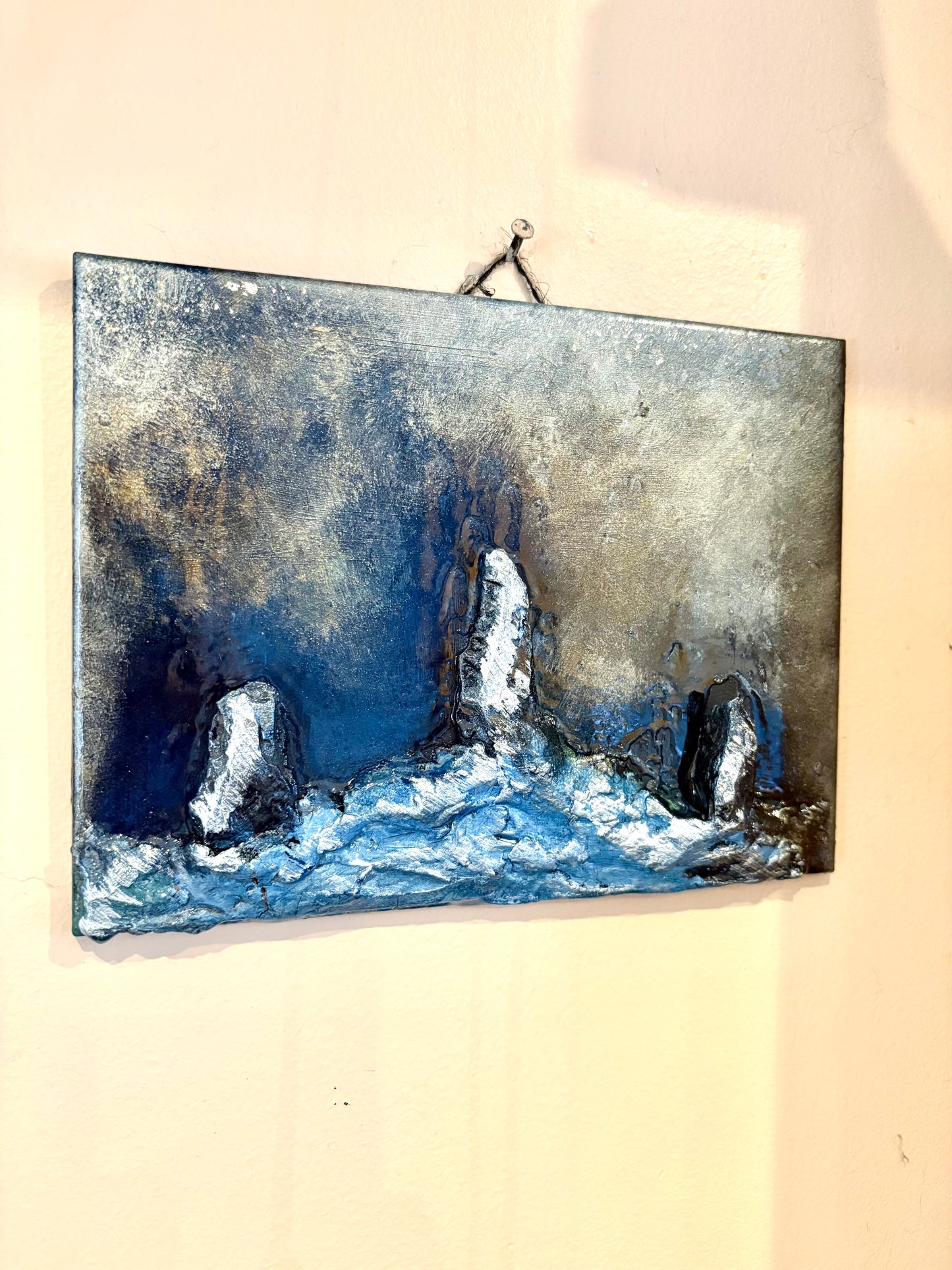 Midwinter Stones Wall Relief - Original Recycled Art