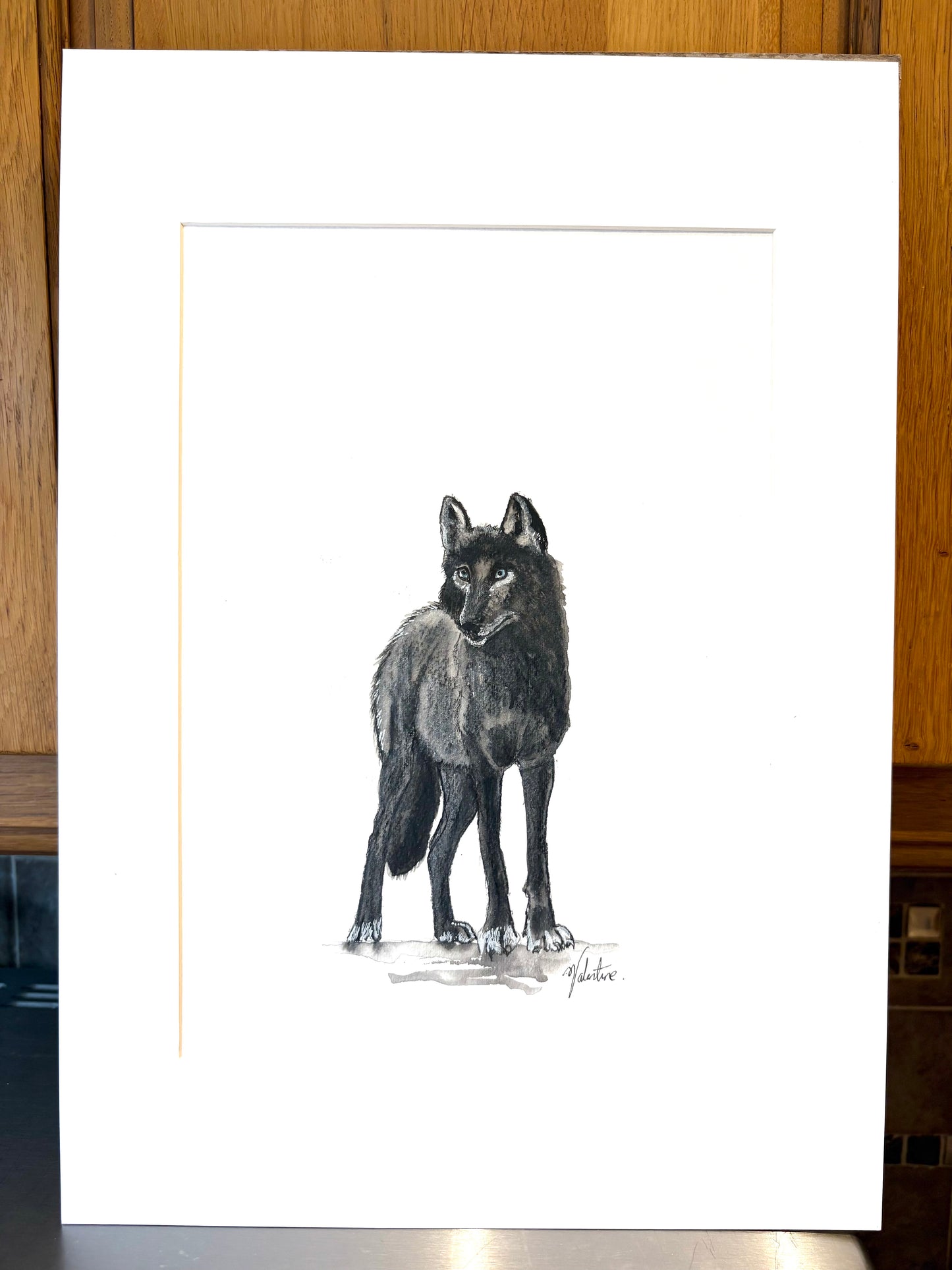 The Black She-Wolf Watercolour - Original Watercolour