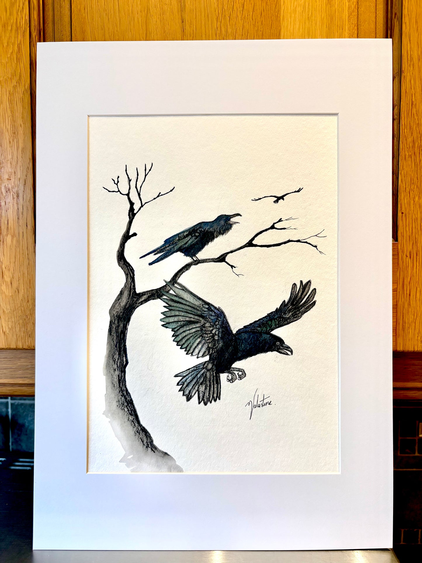 Three Ravens Watercolour - Original Watercolour