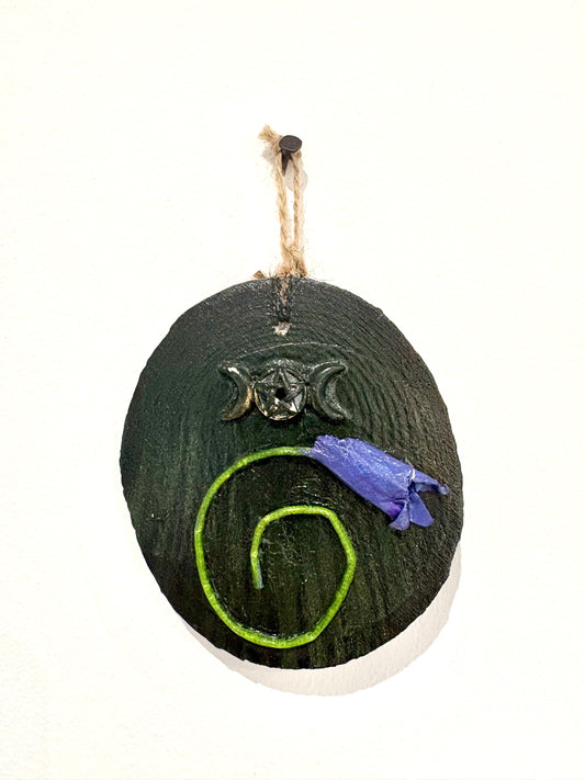 Beltane  Bluebell 1 - Hanging Charms - Original Recycled Art