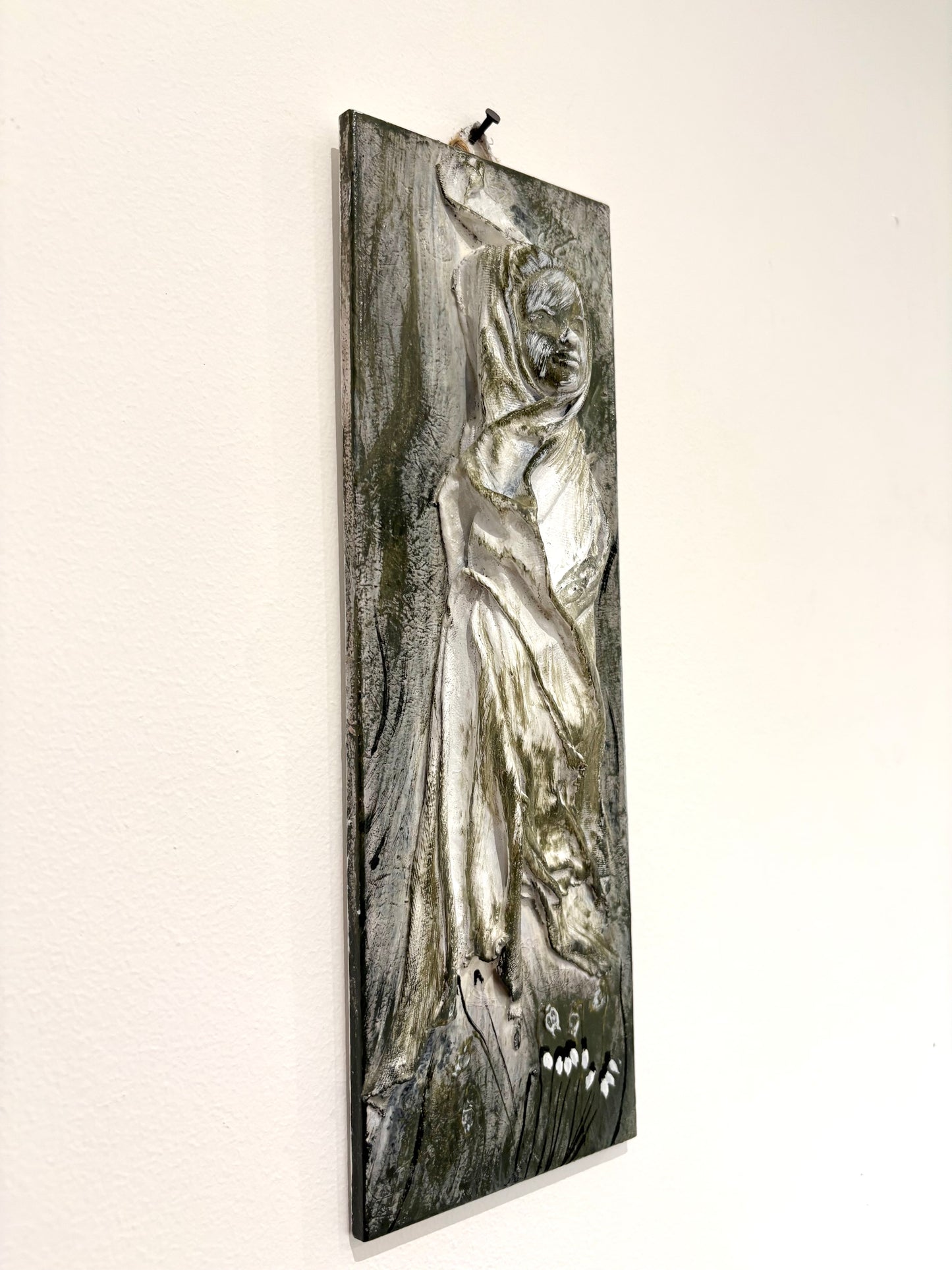 Imbolc Brighid Goddess Wall Relief 2 - Original Recycled Art