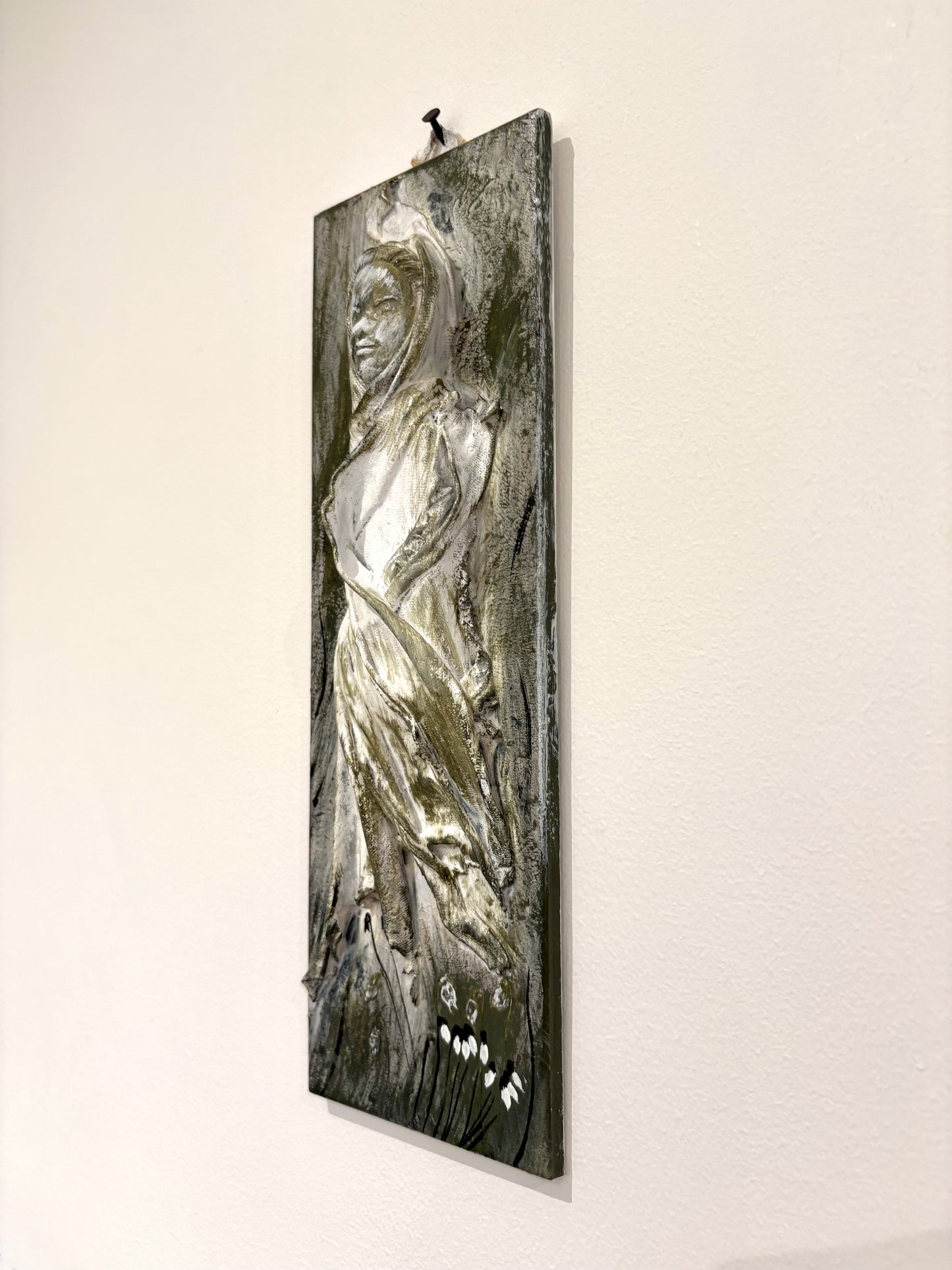 Imbolc Brighid Goddess Wall Relief 2 - Original Recycled Art
