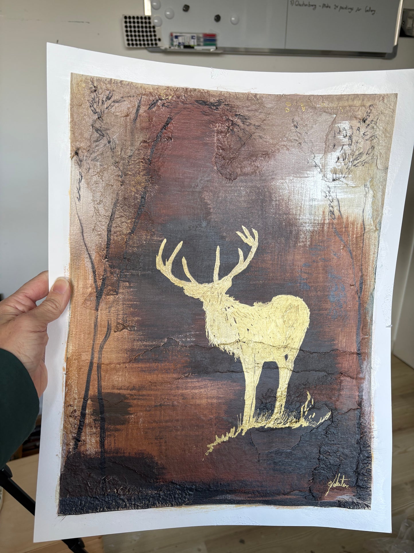 The Golden Hind - Original Mixed Media