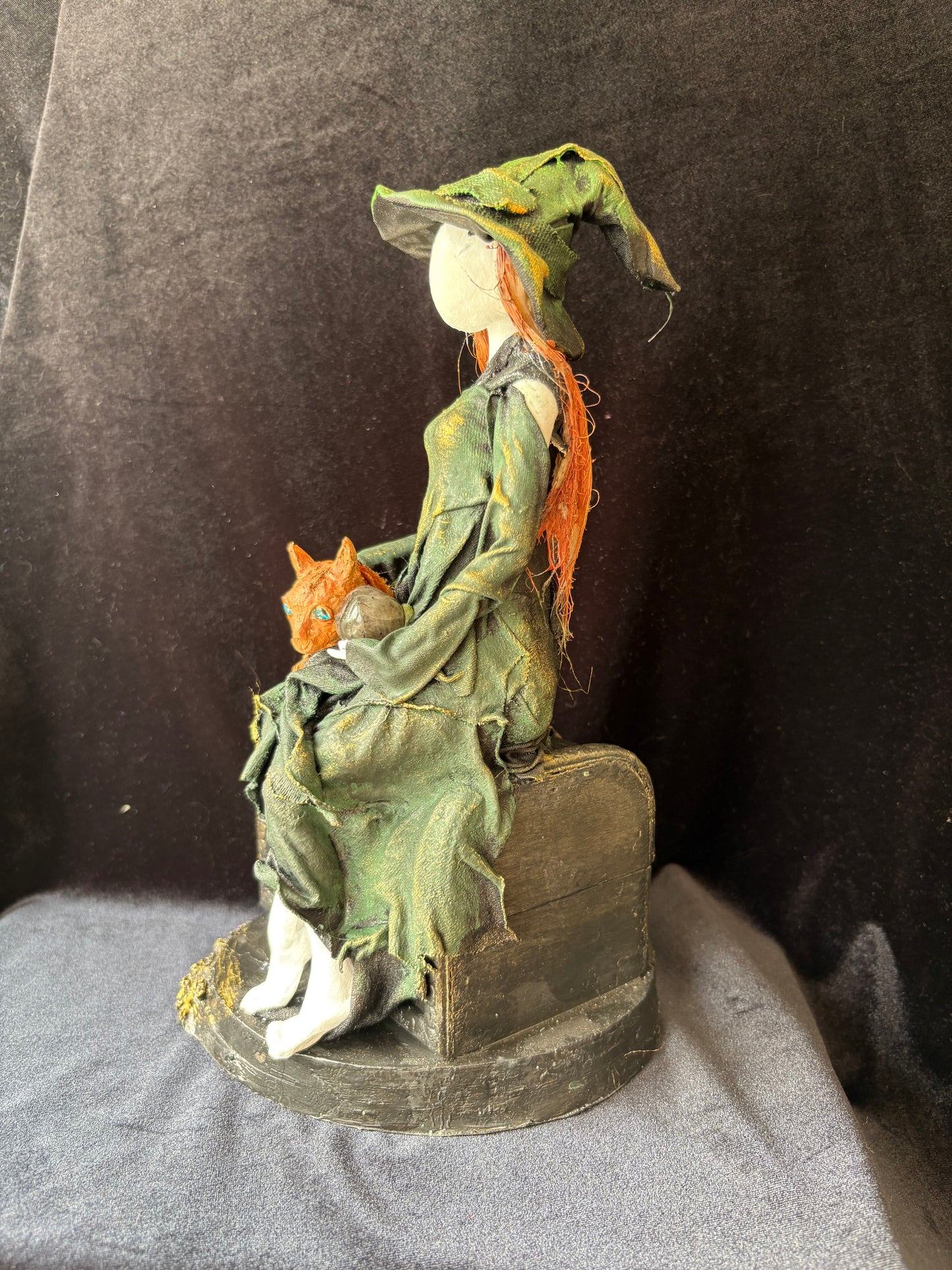 Maevara Witch and Bramble the Cat - Coven Collection - Eco friendly art