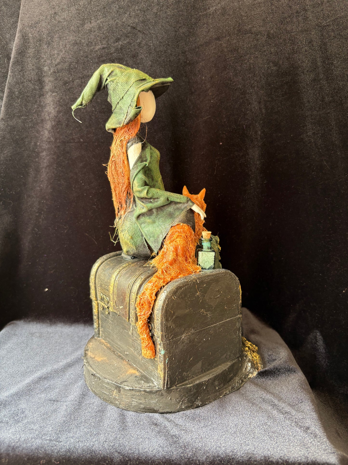 Maevara Witch and Bramble the Cat - Coven Collection - Eco friendly art
