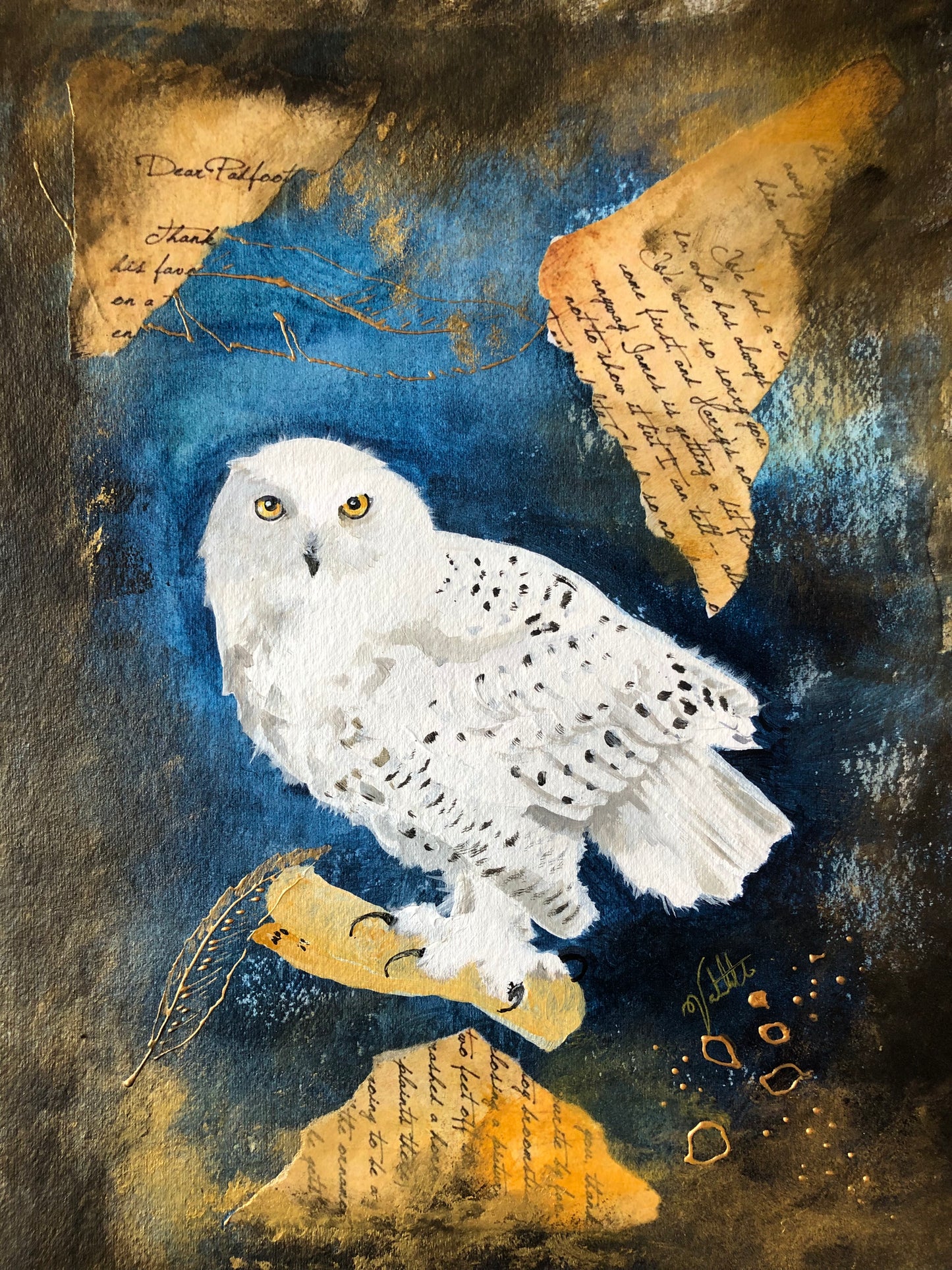 Snowy Owl Wall Art - Hedwig's Message Fine Art Print