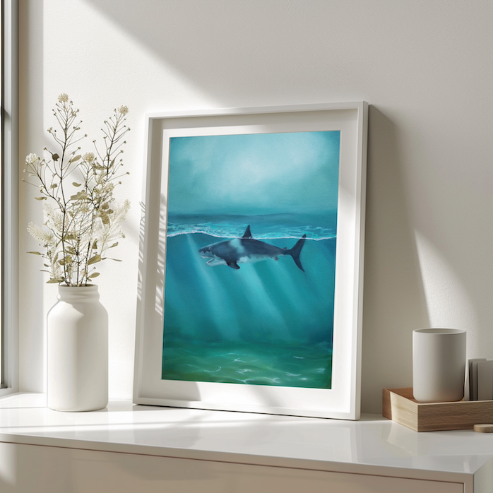 Grandfather Shark Original Oil