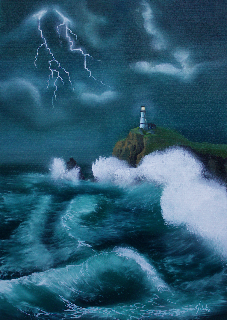 Sea Storm Sea Oracle - Original Oil