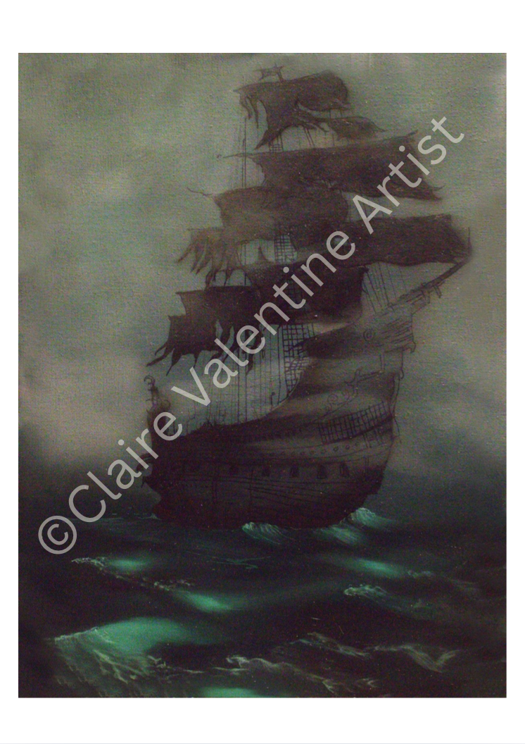 Ghost Ship Sea Oracle - Original Oil