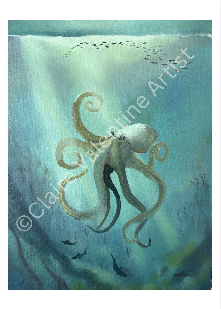 Octopus Sea Oracle - Original Oil (Copy)