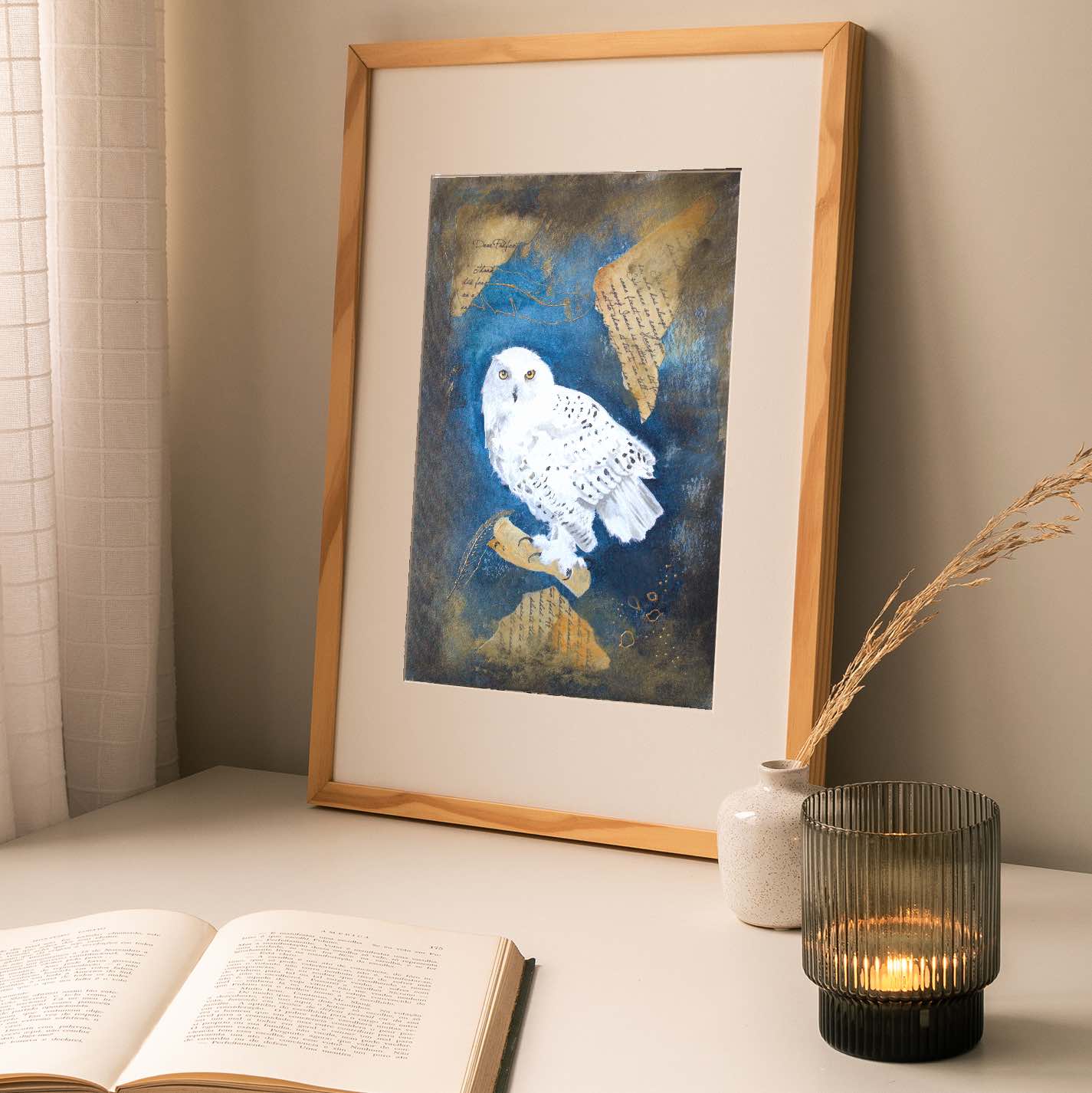 Snowy Owl Wall Art - Hedwig's Message Fine Art Print