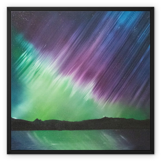 Aurora Borealis - Burst Open Edition Framed Canvas Prints