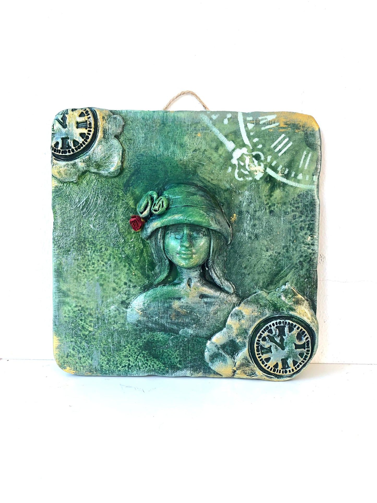 Roaring Twenties Vintage Cloche Hat Wall Sculpture